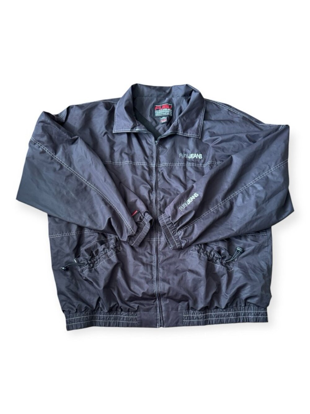 Vintage FUBU Jeans Windbreaker Jacket Men's XXL Y2K Grunge Skate 90s (READ DESC)